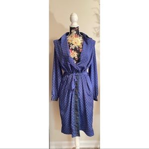 Vintage 70s Schrader | women’s size 16 |blue long sleeve |pocketshirt dress